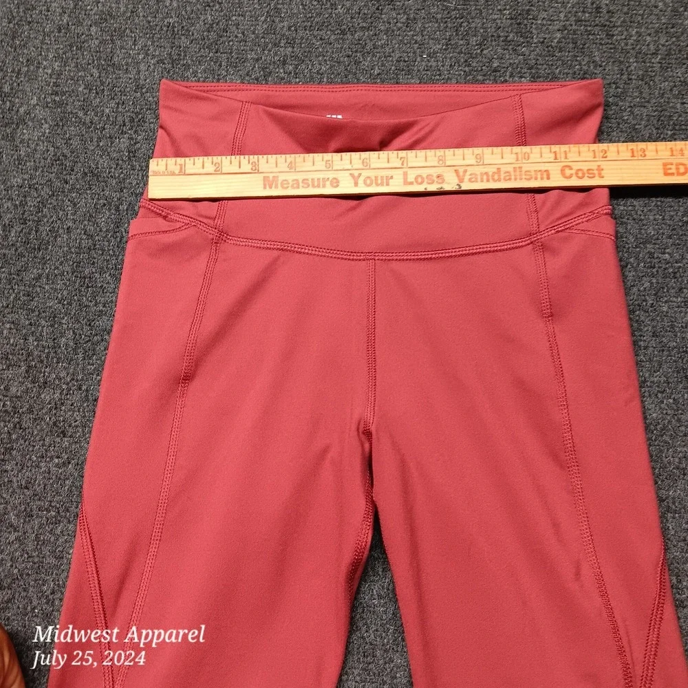 All in Motion Pants Women XS Extra Small Red Stretch Cute‎ Leggings Skinny